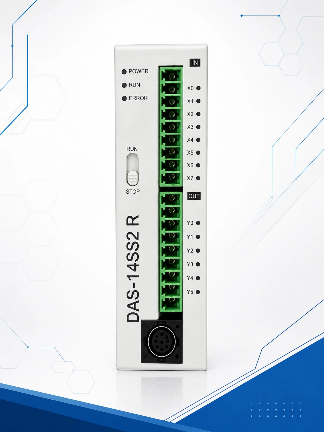 PLC مدل DAS-14SS2 R با ۸ ورودی دیجیتال و ۶ خروجی رلهای