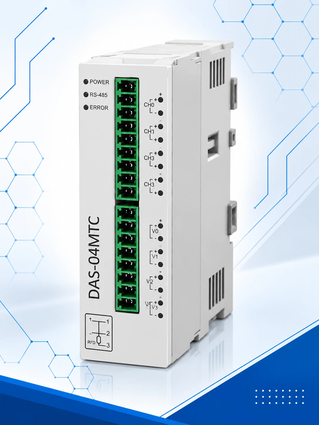 ماژول اندازهگیری دما DAS-04MTC با 4 ورودی ترموکوپل