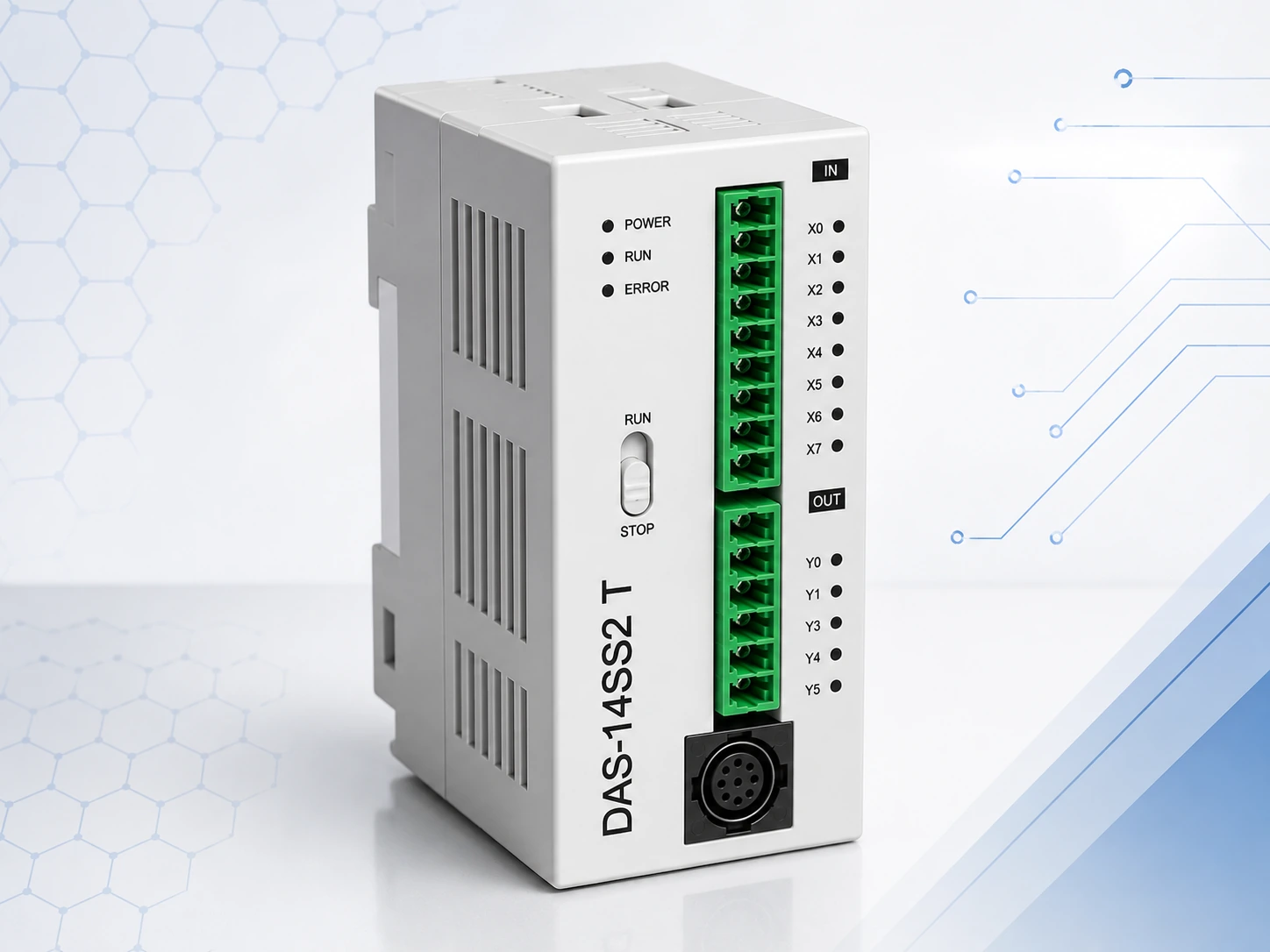 نمای زاویهدار PLC DAS-14SS2 T با خروجی ترانزیستوری