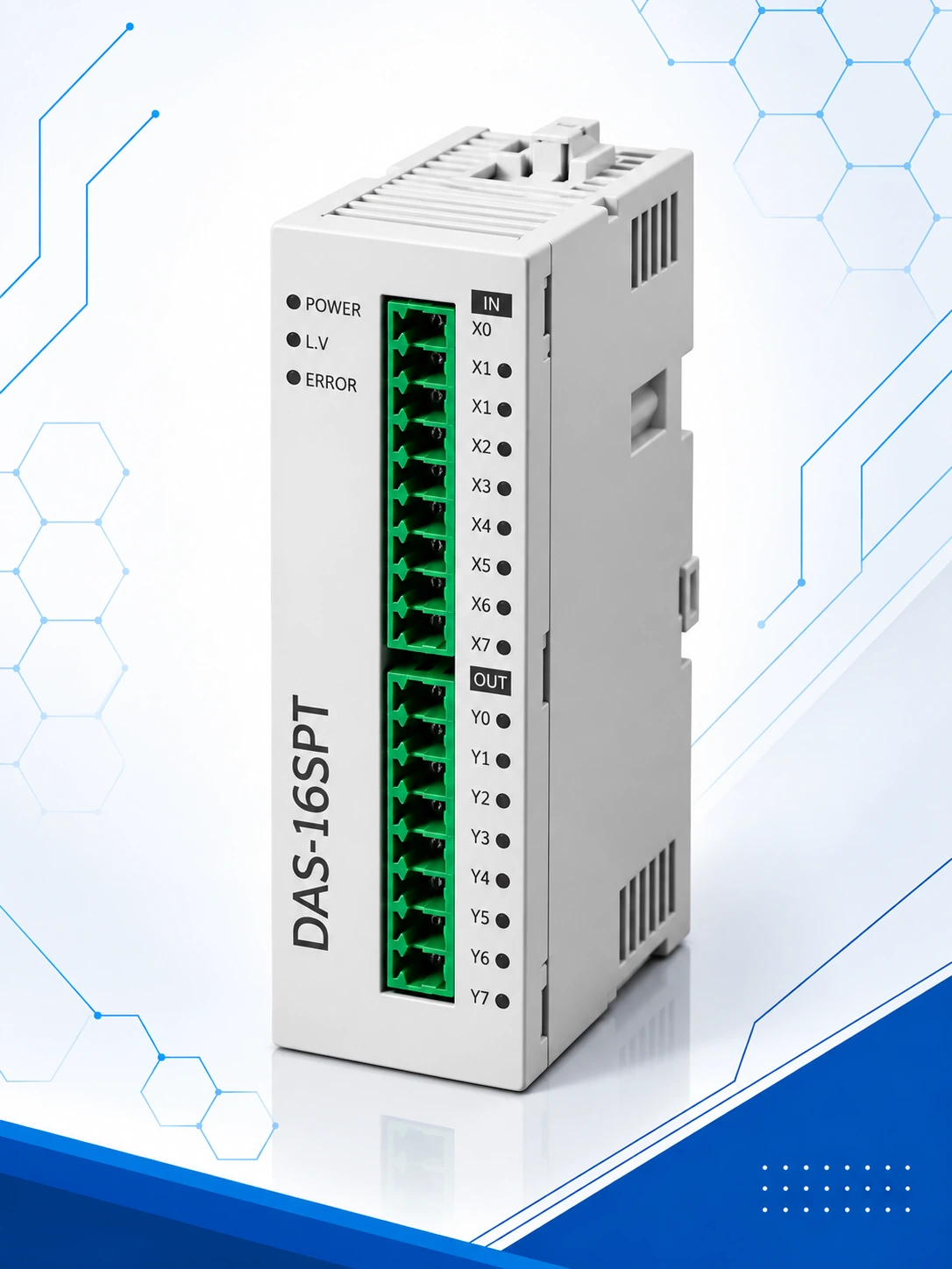 ماژول توسعه DAS-16SPT با 8 ورودی دیجیتال و 8 خروجی ترانزیستوری
