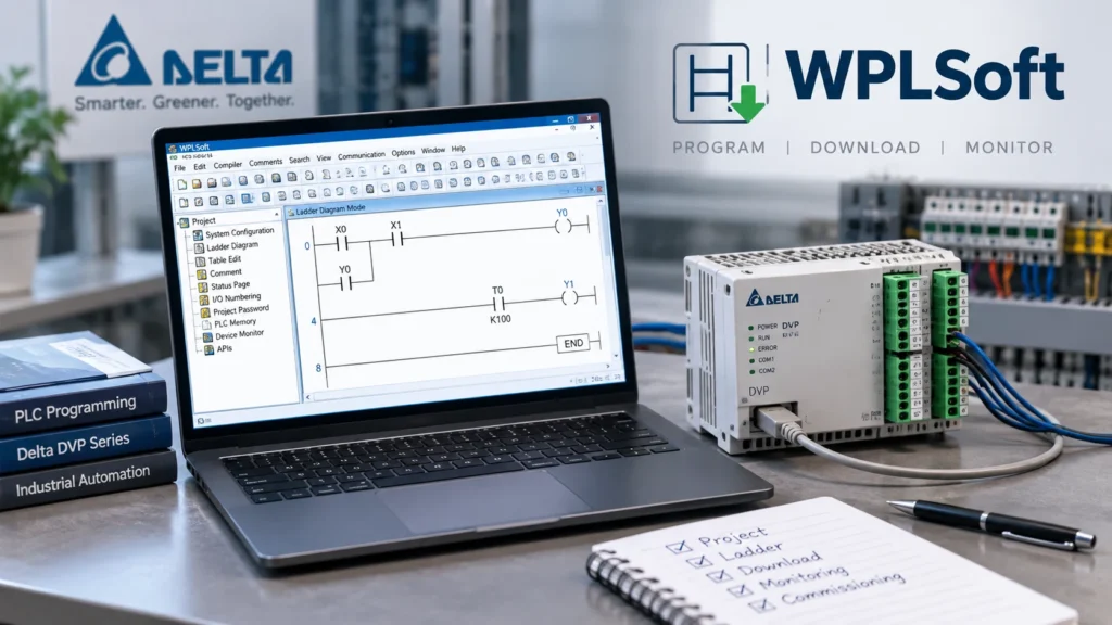 آموزش WPLSoft برای برنامه‌نویسی PLC دلتا سری DVP