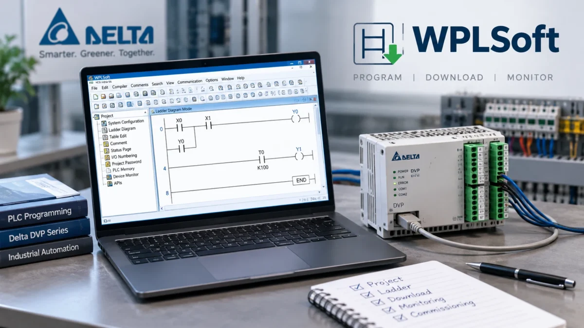 آموزش WPLSoft برای برنامهنویسی PLC دلتا سری DVP
